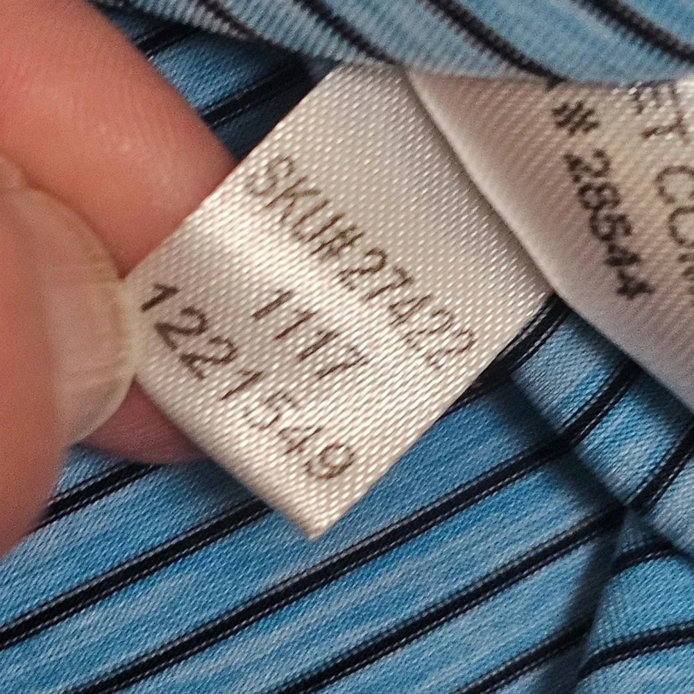 FootJoy Mens Striped Golf Polo Shirt Blue Black Short Sleeve Size M‎ 27422